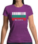Bulgaria Barcode Style Flag Womens T-Shirt