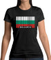 Bulgaria Barcode Style Flag Womens T-Shirt