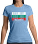 Bulgaria Barcode Style Flag Womens T-Shirt