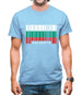 Bulgaria Barcode Style Flag Mens T-Shirt