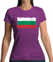 Bulgaria Grunge Style Flag Womens T-Shirt