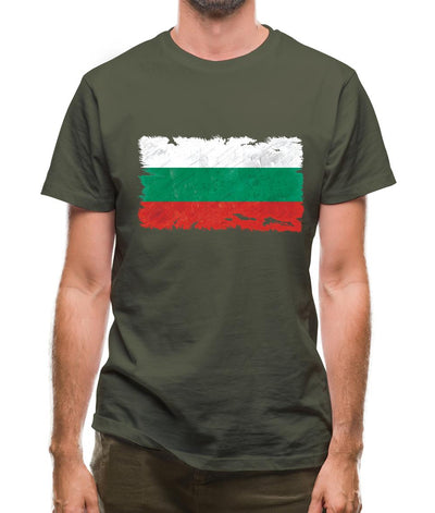 Bulgaria Grunge Style Flag Mens T-Shirt