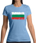 Bulgaria Grunge Style Flag Womens T-Shirt