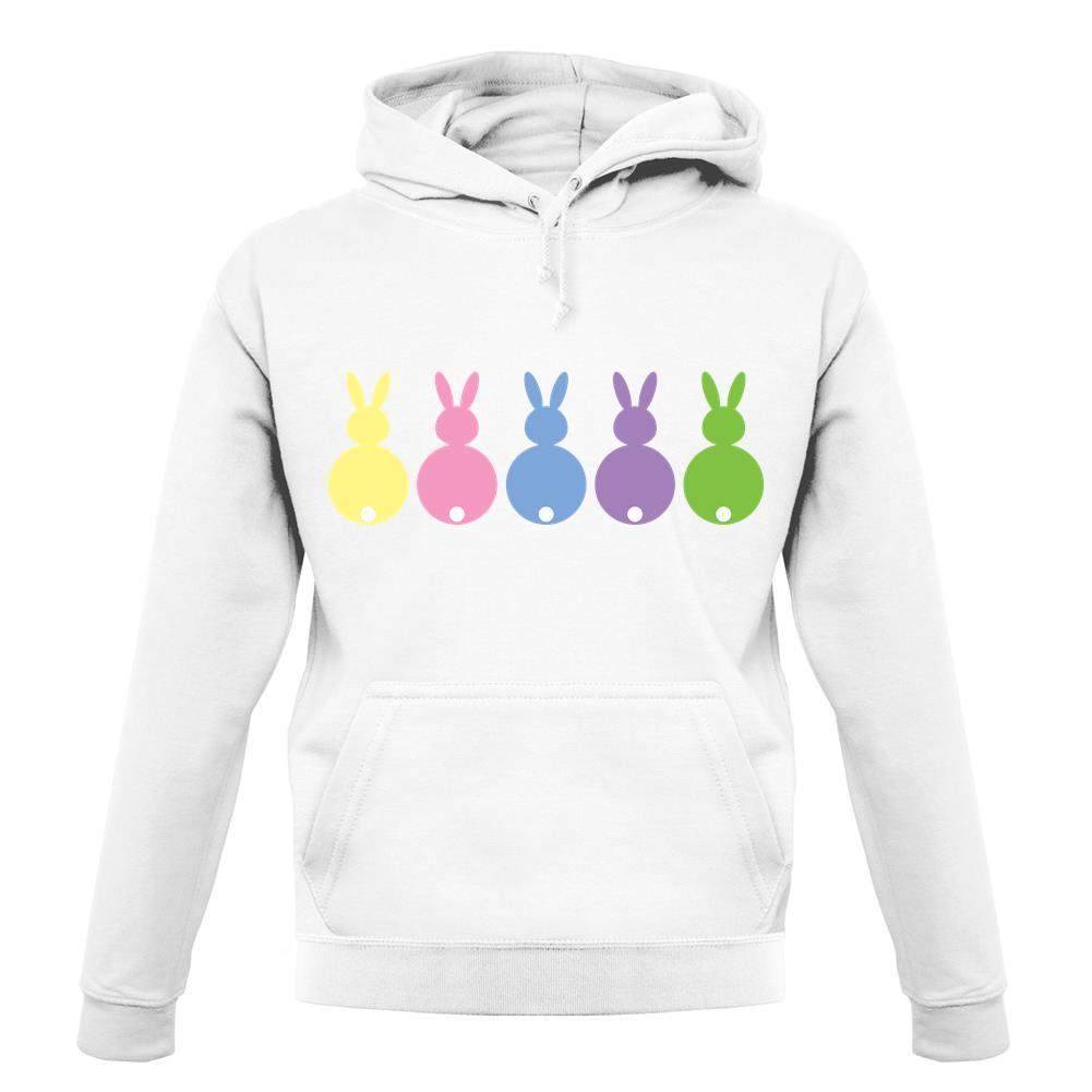Multi Colour Easter Bunny's unisex hoodie