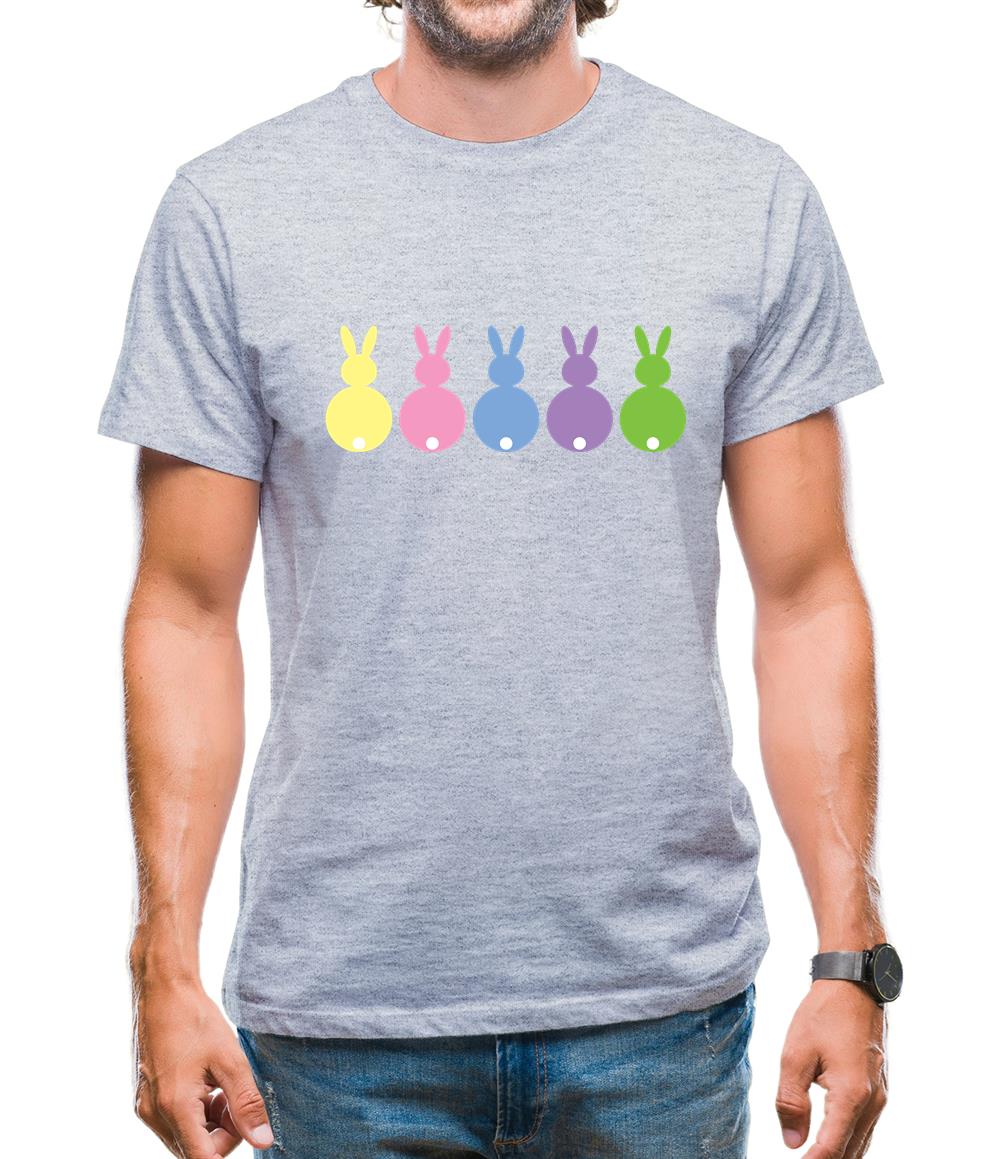 Multi Colour Easter Bunny's Mens T-Shirt