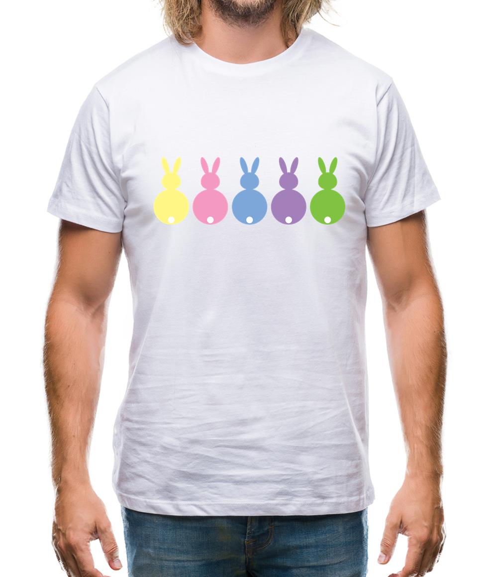 Multi Colour Easter Bunny's Mens T-Shirt