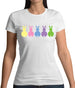 Multi Colour Easter Bunny's Womens T-Shirt