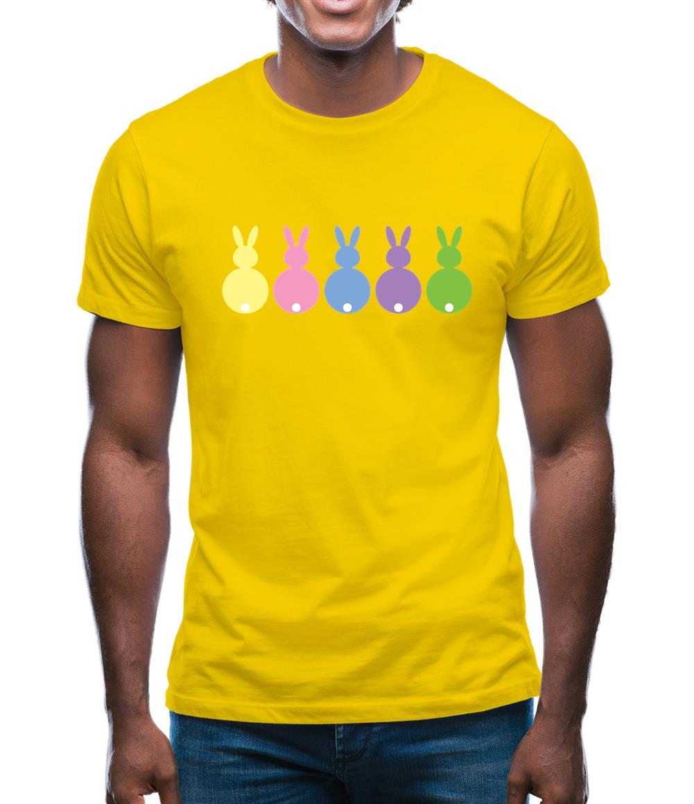 Multi Colour Easter Bunny's Mens T-Shirt