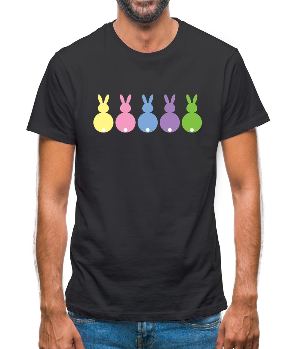 Multi Colour Easter Bunny's Mens T-Shirt