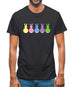 Multi Colour Easter Bunny's Mens T-Shirt