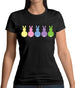 Multi Colour Easter Bunny's Womens T-Shirt