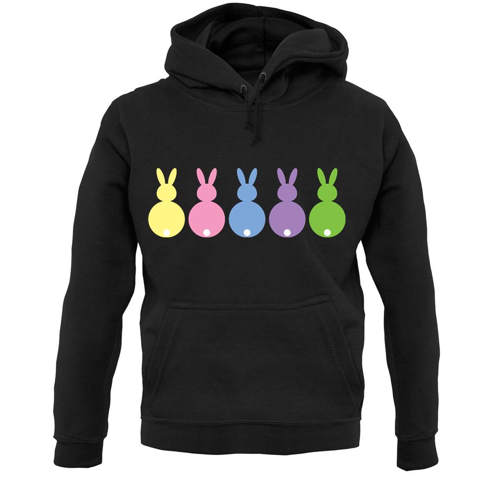 Multi Colour Easter Bunny's Unisex Hoodie