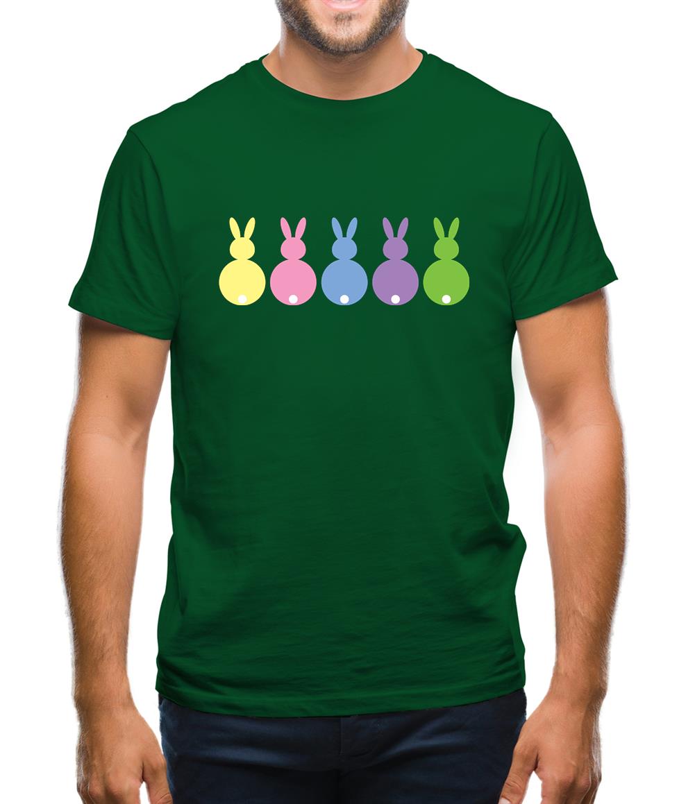 Multi Colour Easter Bunny's Mens T-Shirt
