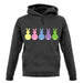 Multi Colour Easter Bunny's unisex hoodie