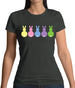 Multi Colour Easter Bunny's Womens T-Shirt