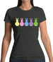 Multi Colour Easter Bunny's Womens T-Shirt