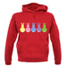 Multi Colour Easter Bunny's unisex hoodie