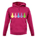 Multi Colour Easter Bunny's unisex hoodie