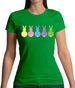 Multi Colour Easter Bunny's Womens T-Shirt