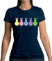 Multi Colour Easter Bunny's Womens T-Shirt