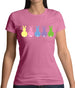 Multi Colour Easter Bunny's Womens T-Shirt