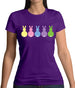 Multi Colour Easter Bunny's Womens T-Shirt