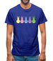 Multi Colour Easter Bunny's Mens T-Shirt