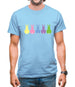 Multi Colour Easter Bunny's Mens T-Shirt