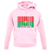 Burkina Faso  Barcode Style Flag unisex hoodie
