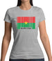 Burkina Faso  Barcode Style Flag Womens T-Shirt