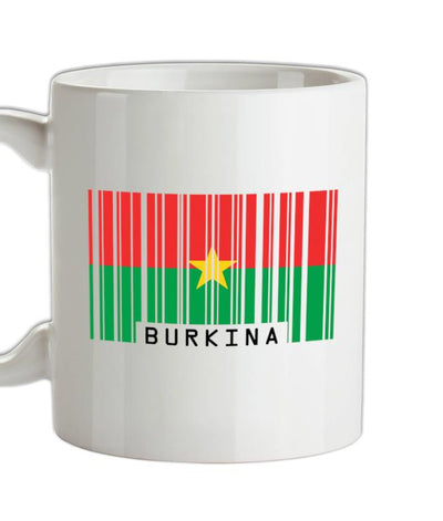 Burkina Faso Barcode Style Flag Ceramic Mug