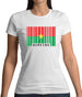 Burkina Faso  Barcode Style Flag Womens T-Shirt
