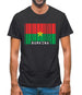 Burkina Faso  Barcode Style Flag Mens T-Shirt