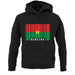 Burkina Faso  Barcode Style Flag unisex hoodie