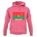 Burkina Faso  Barcode Style Flag unisex hoodie