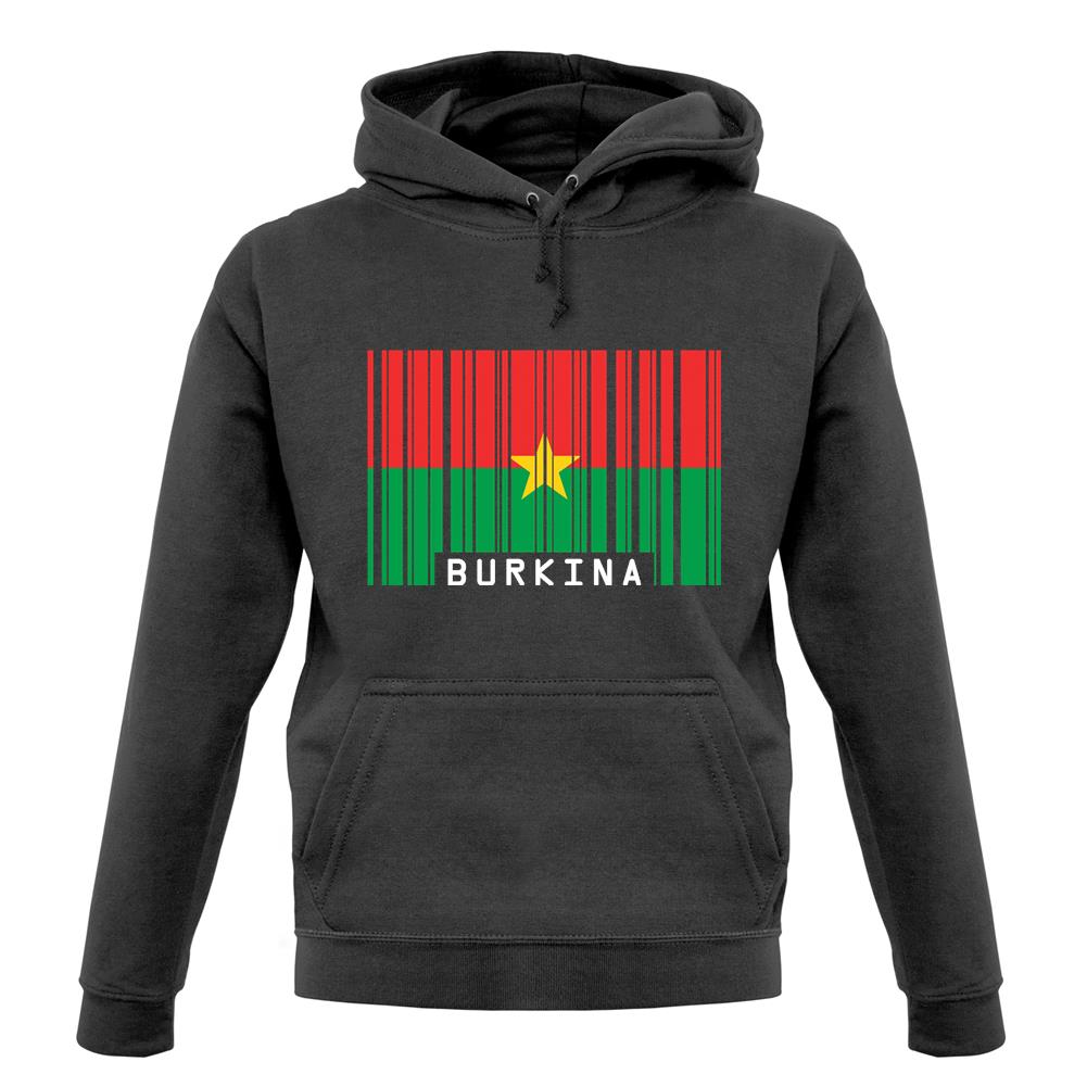 Burkina Faso  Barcode Style Flag unisex hoodie