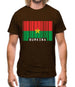 Burkina Faso  Barcode Style Flag Mens T-Shirt
