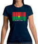 Burkina Faso  Barcode Style Flag Womens T-Shirt