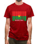 Burkina Faso  Barcode Style Flag Mens T-Shirt