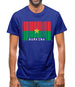 Burkina Faso  Barcode Style Flag Mens T-Shirt