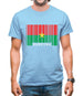 Burkina Faso  Barcode Style Flag Mens T-Shirt