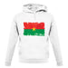 Burkina Faso Grunge Style Flag unisex hoodie