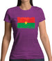 Burkina Faso Grunge Style Flag Womens T-Shirt