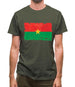 Burkina Faso Grunge Style Flag Mens T-Shirt