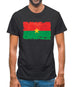 Burkina Faso Grunge Style Flag Mens T-Shirt