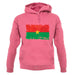 Burkina Faso Grunge Style Flag unisex hoodie