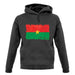 Burkina Faso Grunge Style Flag unisex hoodie