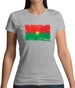 Burkina Faso Grunge Style Flag Womens T-Shirt