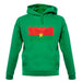Burkina Faso Grunge Style Flag unisex hoodie