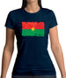 Burkina Faso Grunge Style Flag Womens T-Shirt